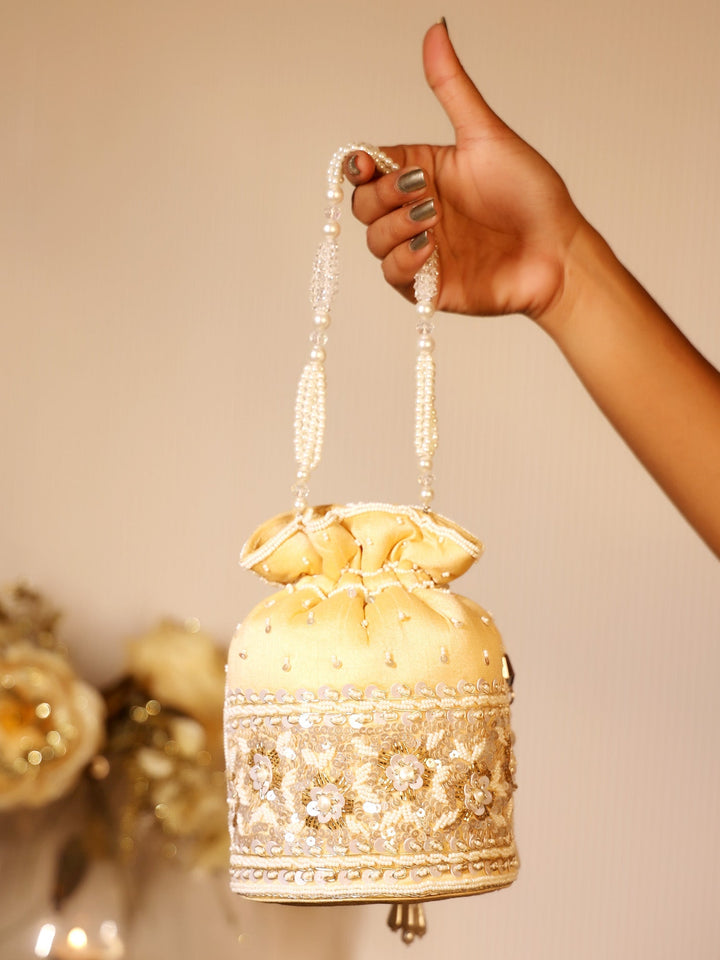 Aamani Beige Potli Bag