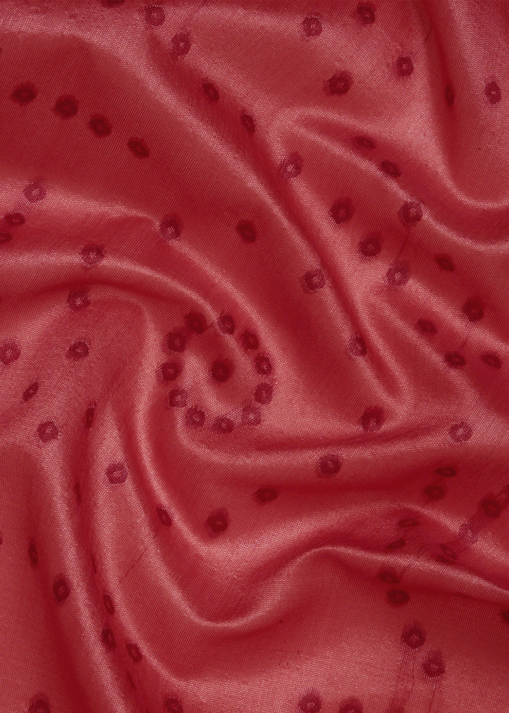 Shades of Red Bandhani Paithani Silk Saree with Exquisite Zari Pallu