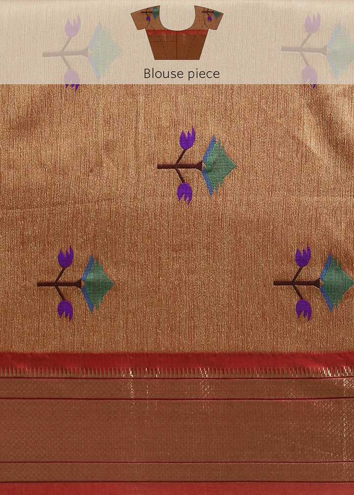 Shades of Red Bandhani Paithani Silk Saree with Exquisite Zari Pallu