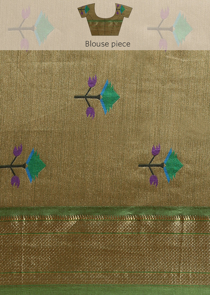 Cadmium Yellow Bandhani Paithani Silk Saree with Exquisite Zari Pallu