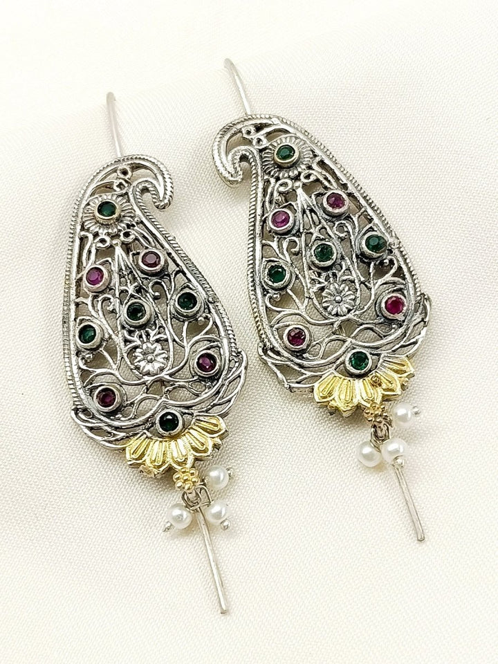 Aarzu R&G Oxidized Earcuff - House of Sarvati LLC