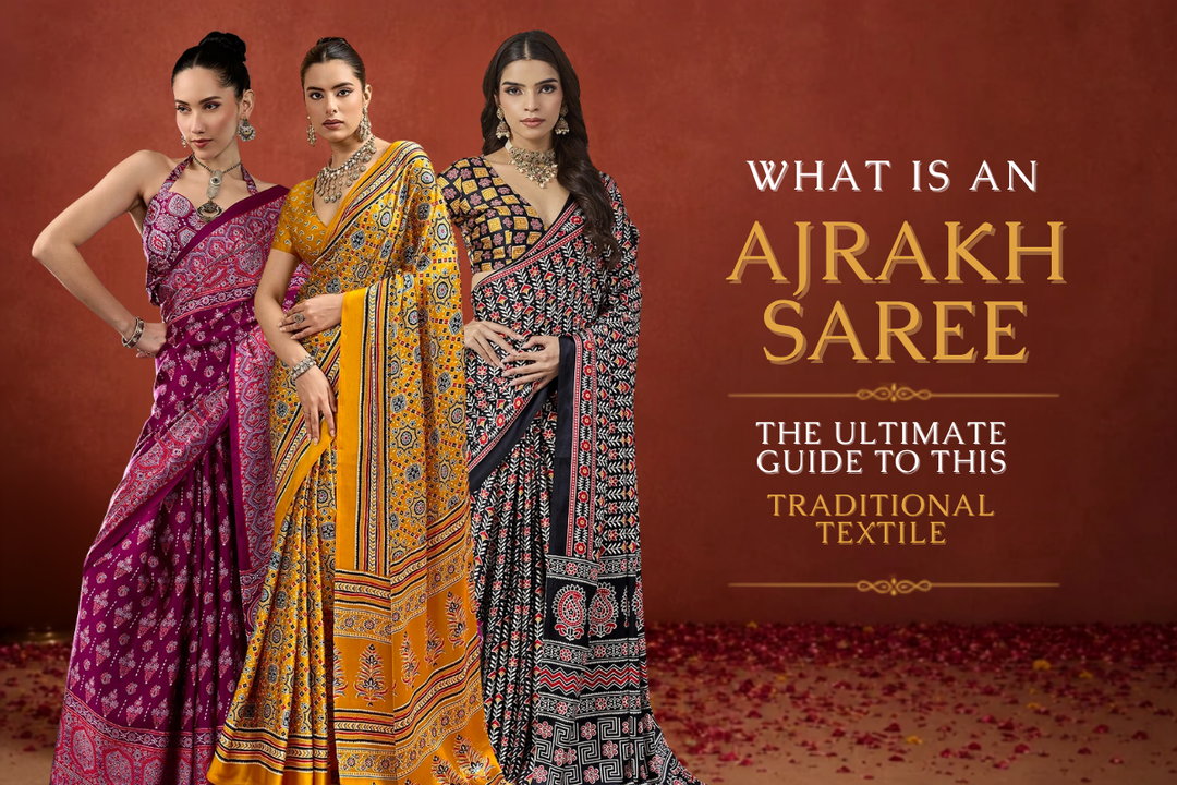 What Is an Ajrakh Print Saree? History, Meaning & Styling Guide