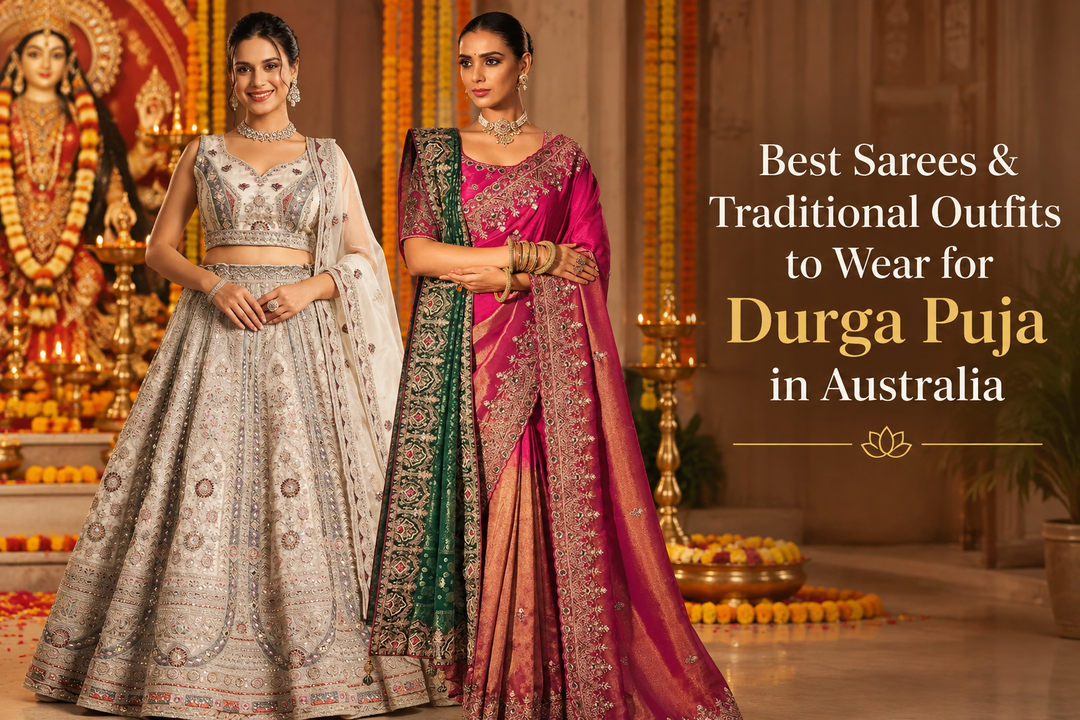 Top 10 Best Sarees & Traditional Outfits to Wear for Durga Puja in Australia