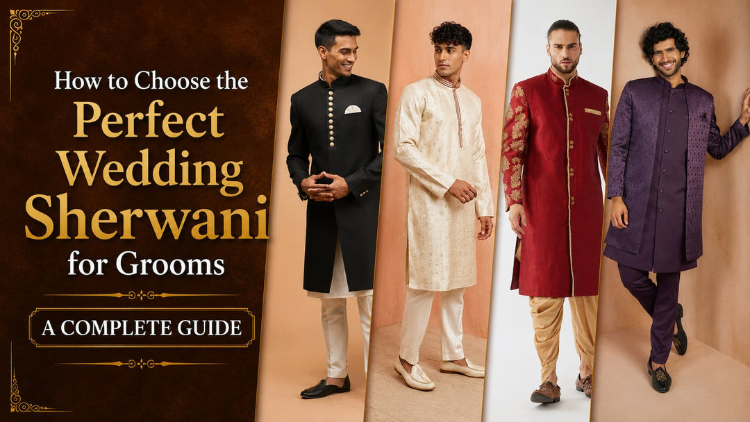How to Choose the Perfect Wedding Sherwani for Grooms — A Complete Guide