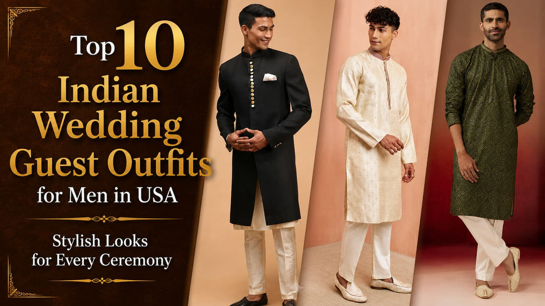 Top 10 Indian Wedding Guest Outfits for Men in USA | Stylish Looks for Every Ceremony