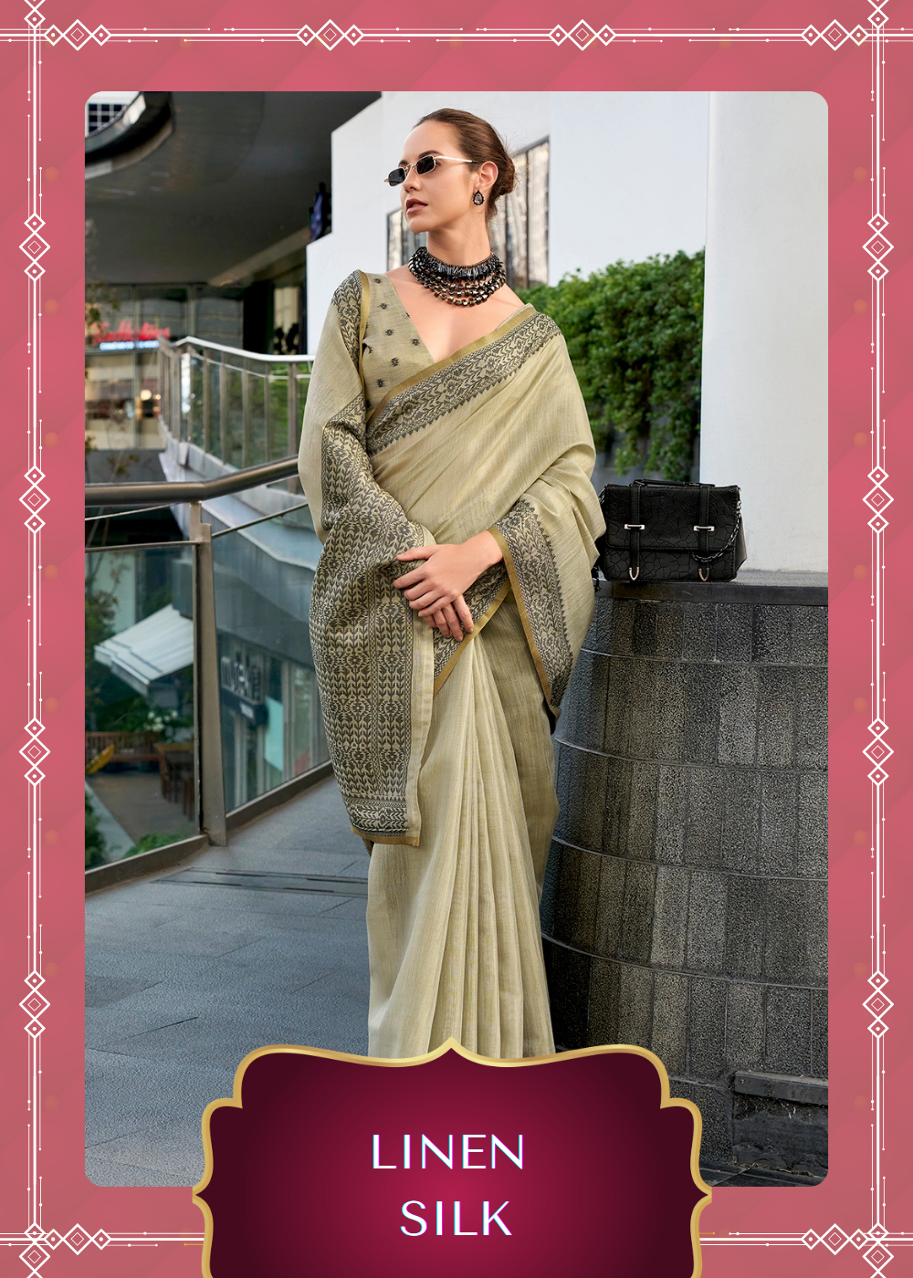 Linen Silk Saree