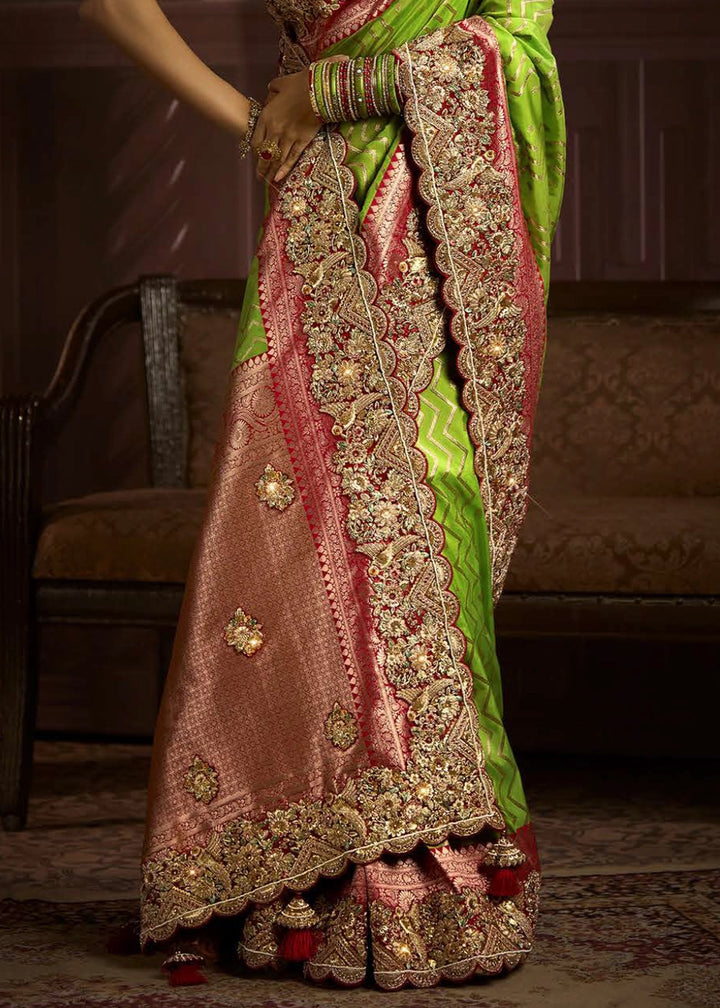 Pure Bangalore Taana Silk Saree Set – Heavy Embroidery & Zircon Work (Set of 6)