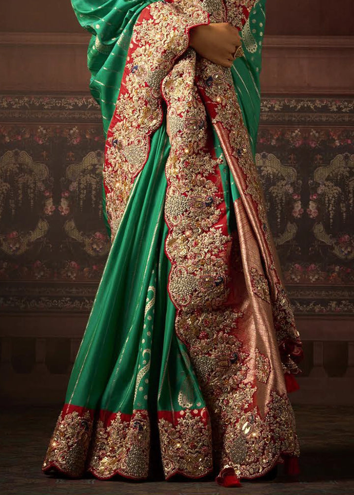 Pure Bangalore Taana Silk Saree Set – Heavy Embroidery & Zircon Work (Set of 5)