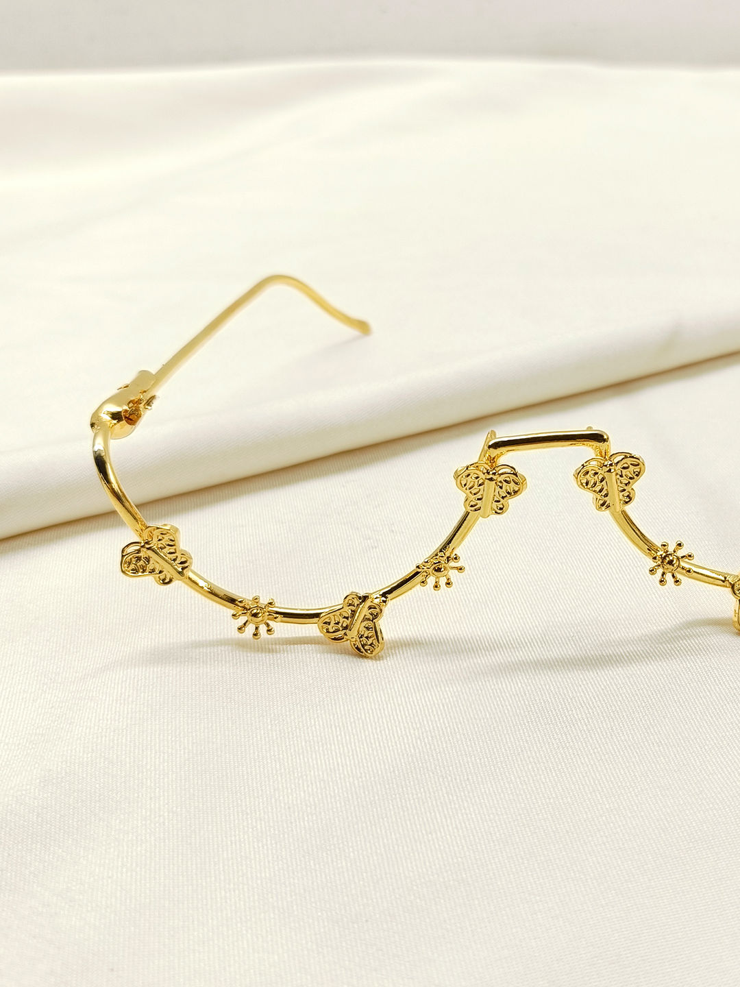 Emily Handmade Metal Goggle Frame - Gold Plated Brass