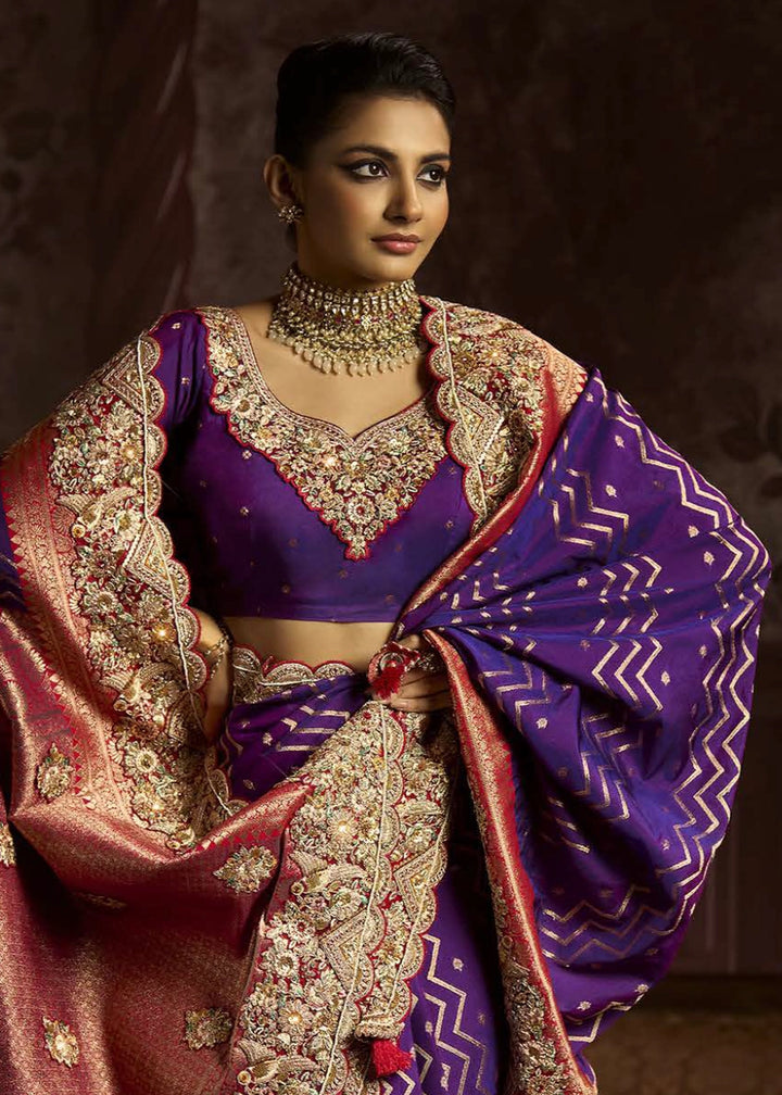 Pure Bangalore Taana Silk Saree Set – Heavy Embroidery & Zircon Work (Set of 6)