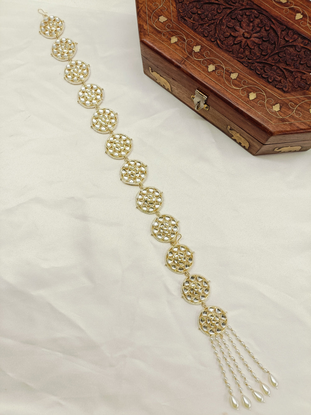 Namrat Ceam Braid Accessories In Kundan