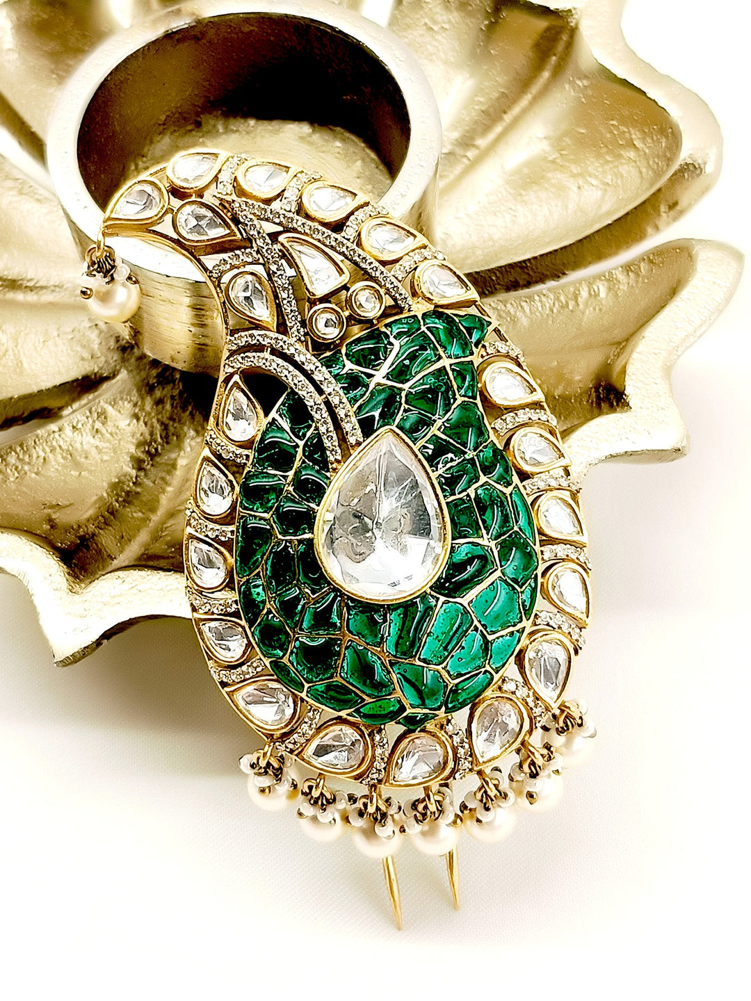 Abhilash Groom Mala And Kalgi In Green