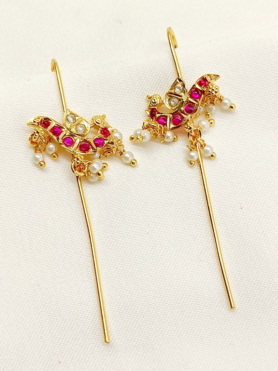 Umaro Majenta Gold Plated Kundan Ear Cuff [ Price is for Pair ]