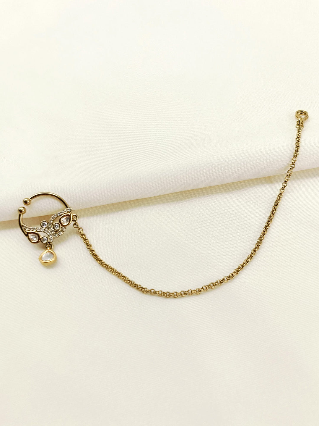 Ganga Antique Gold Kundan Nath