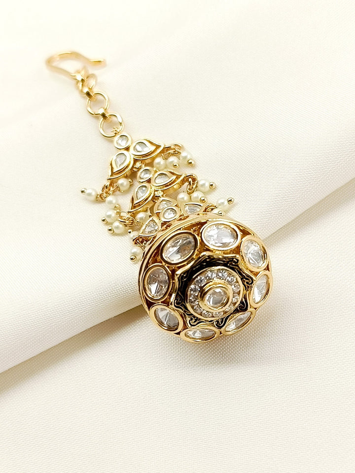 Gulli White Kundan Borla