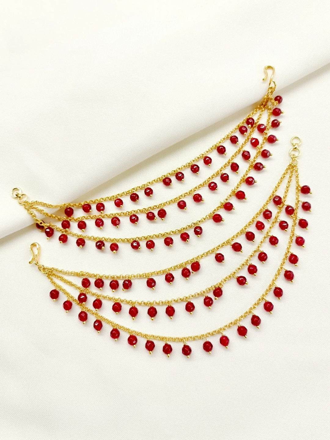 Adya Ruby Traditional Ear Chain