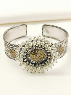 Malavika Dual Tone Oxidized Bracelet
