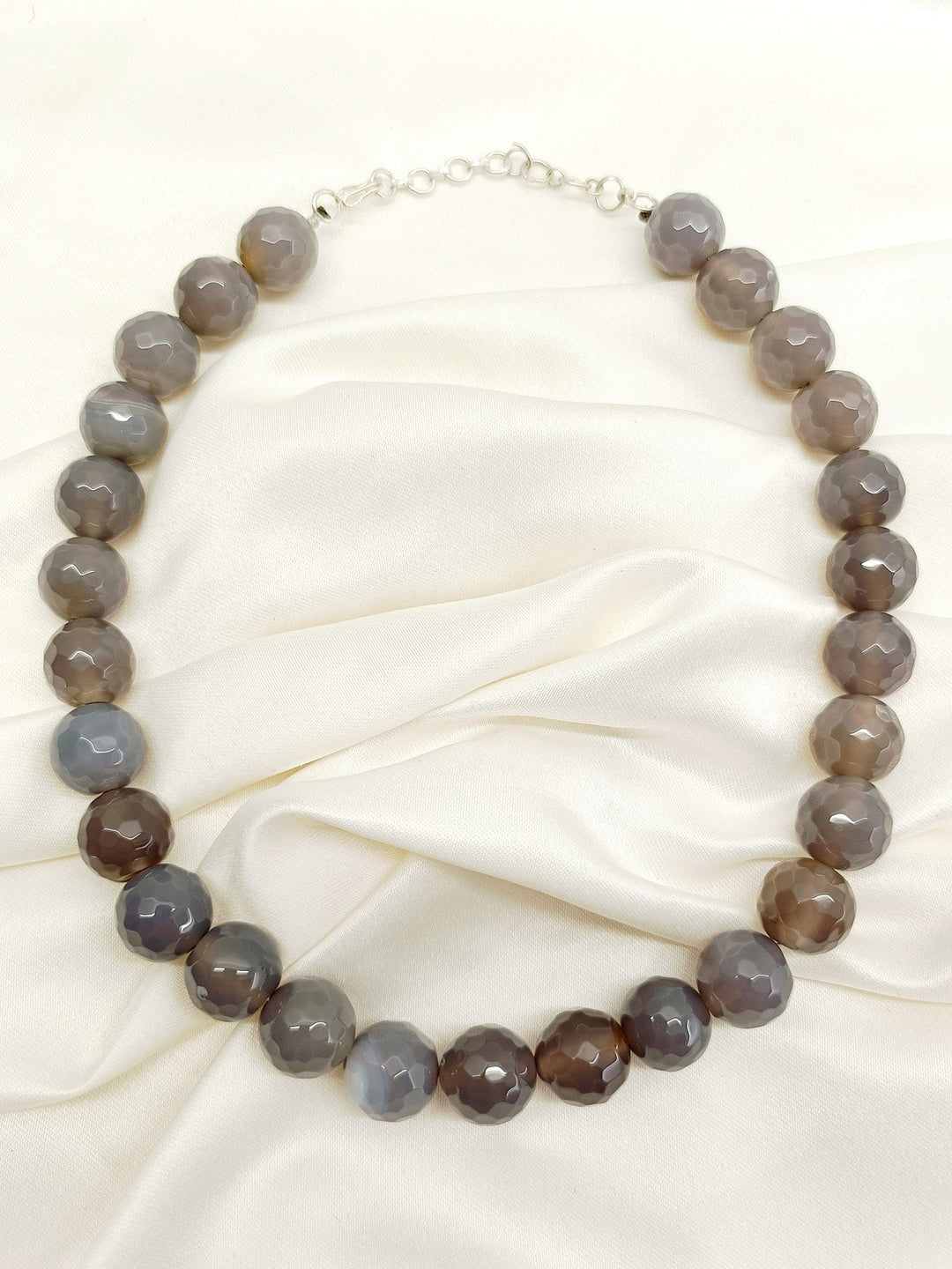 Georgia Grey Beads Neckpiece