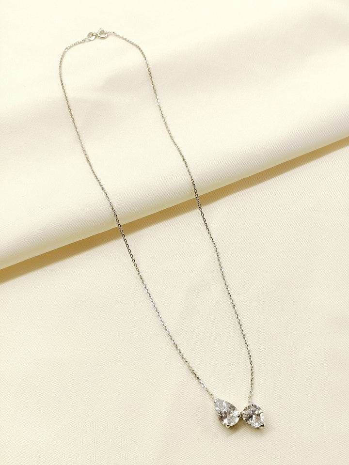 Capucine 92.5 Silver Swarovski Stone Pendal