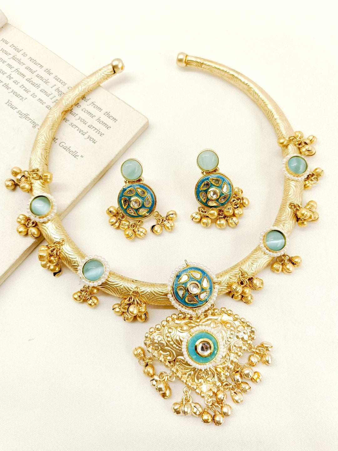 Jodha Firozi Boutique Hasli Style Necklace Set