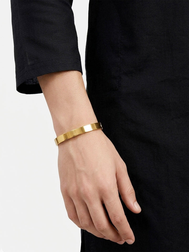 Arjan Golden Wide Gold Hinged Men&