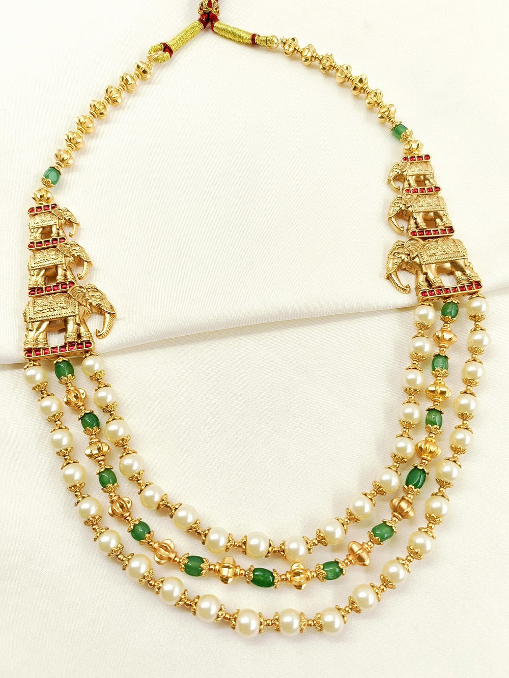 Ahaan R&G Groom Antique Neckpiece - Gold-Plated Brass Pearl