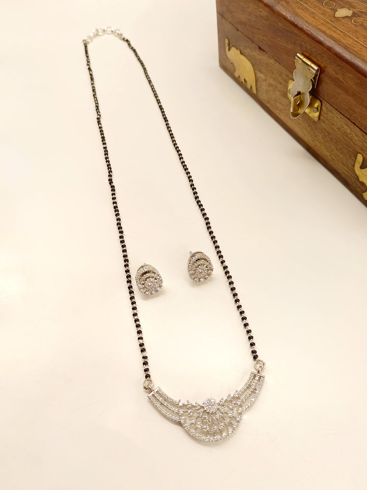 Beena White American Diamond Mangalsutra