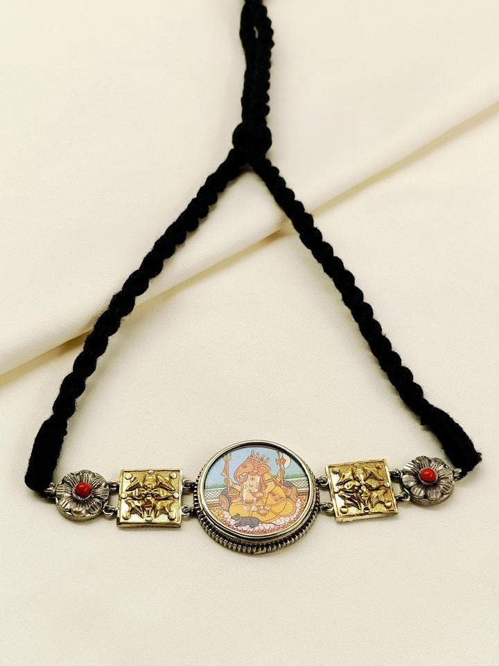 Divit Ganesha Miniature Art Men's Neckpiece