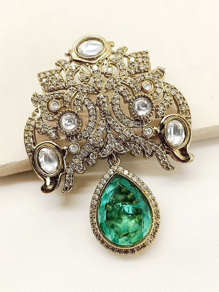 Urvansh Mint Green Men's Brooch