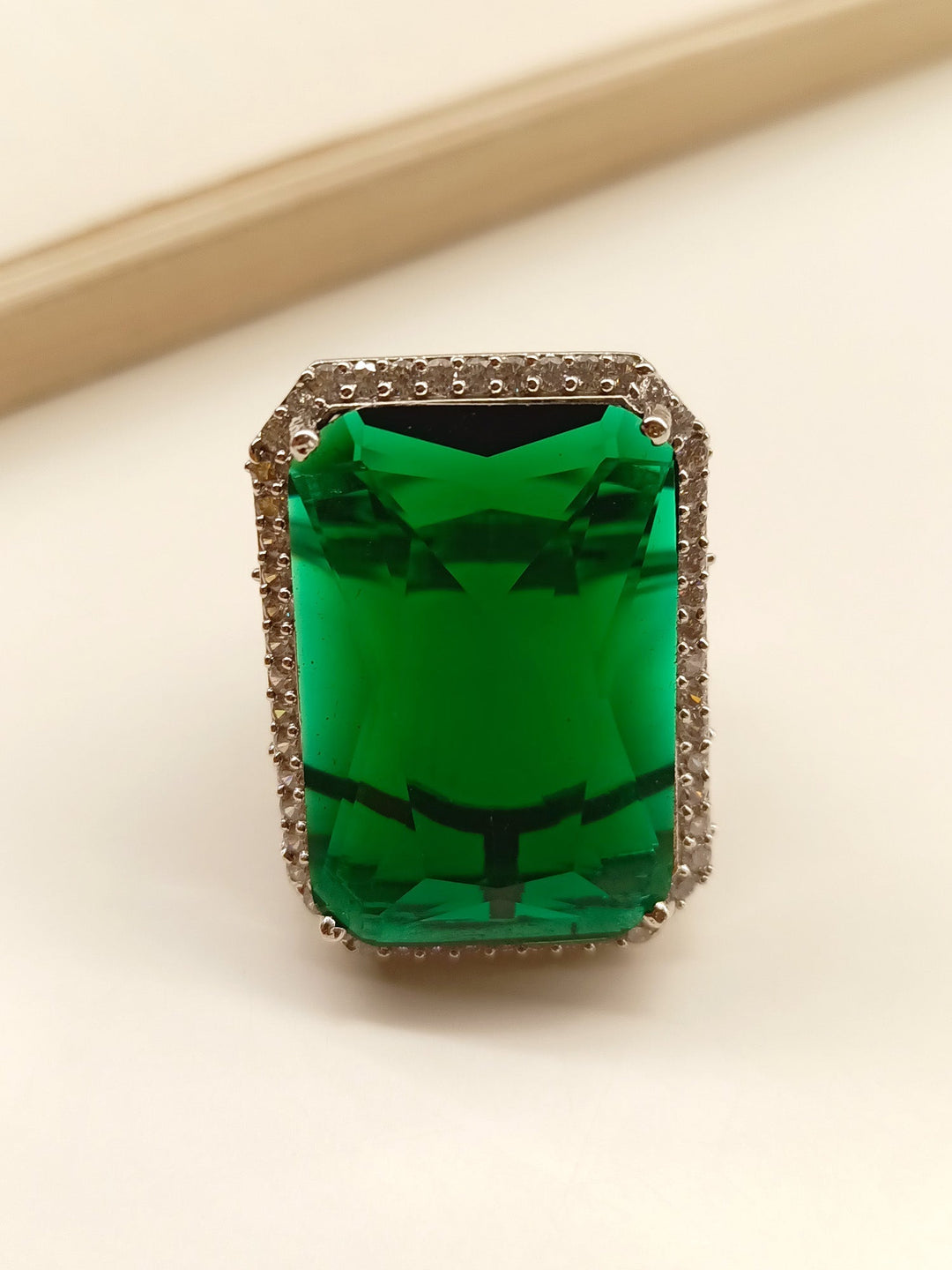 Samantha Green American Diamond Finger Ring