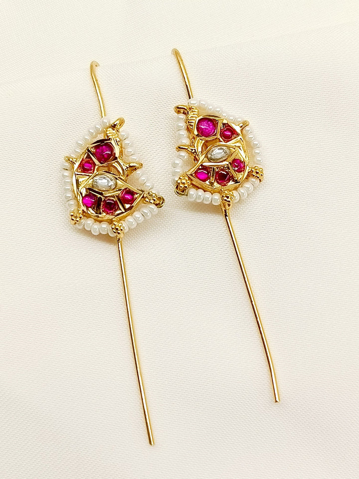 Alpita Ruby Gold Plated Kundan Ear Cuff [ Price is for Pair ]