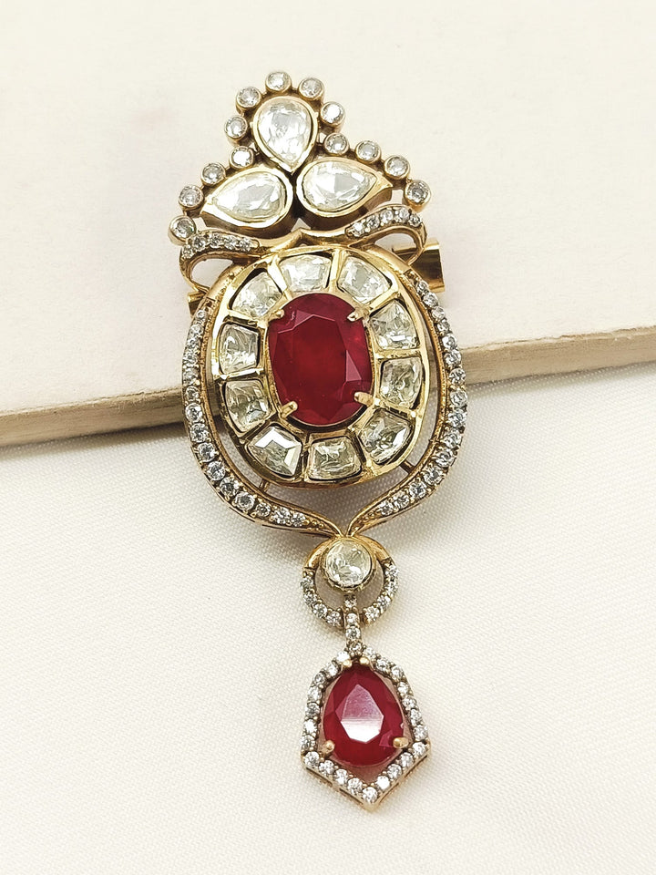 Hredhan Ruby Men's Brooch