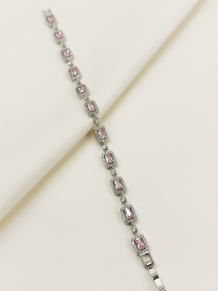 Annabelle Baby Pink American Diamond Bracelet