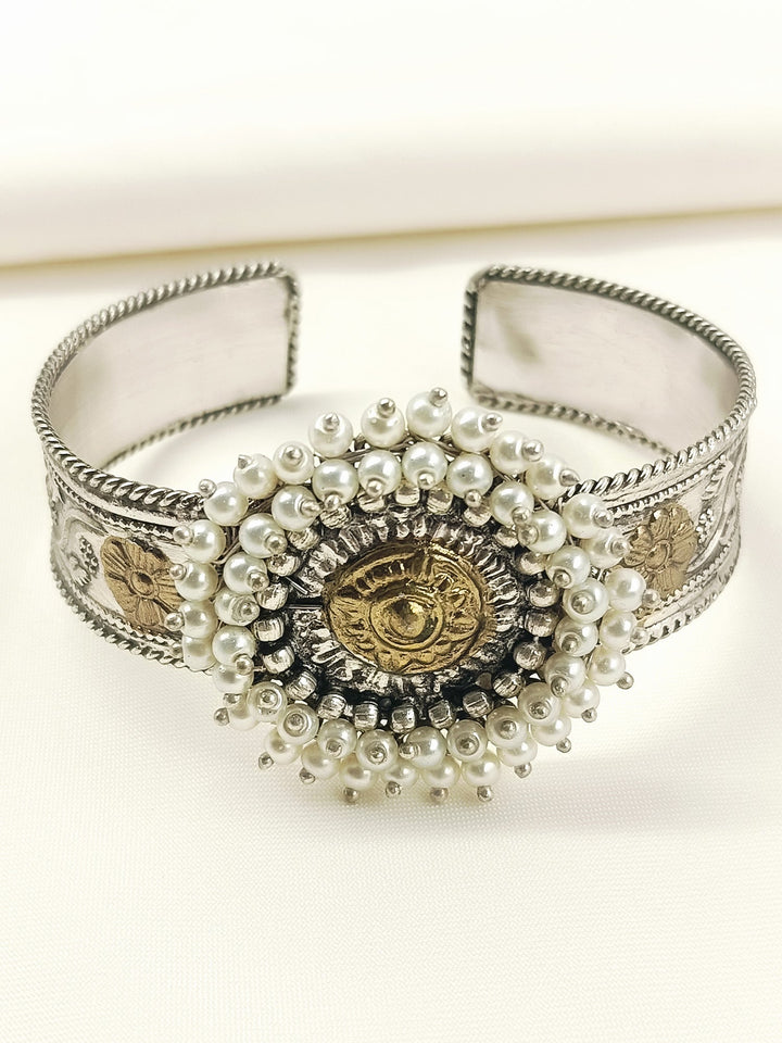 Malavika Dual Tone Oxidized Bracelet