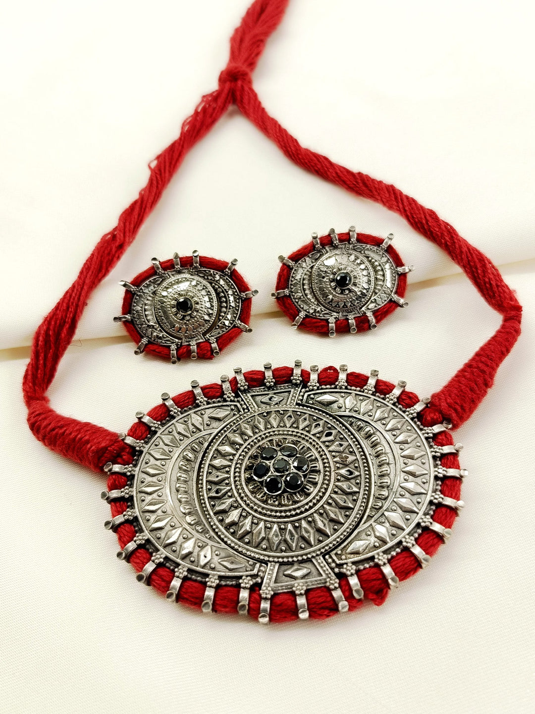 Dhanvi Black Oxidized Choker Set