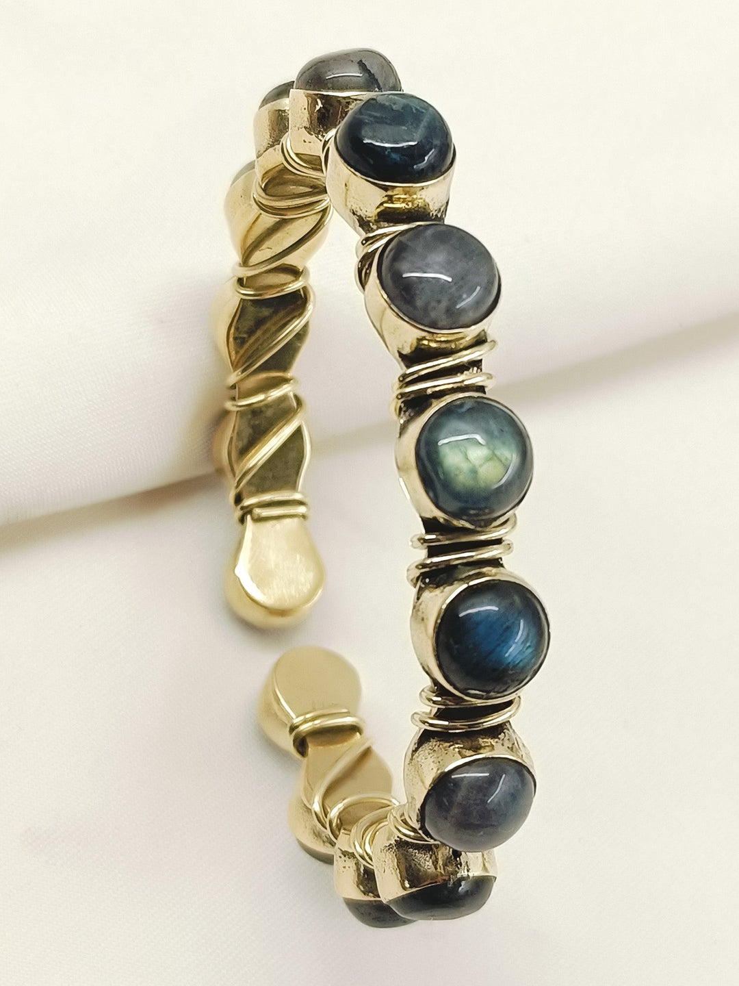 Nimash Gold Moonstone Men’s Bracelet - Men&