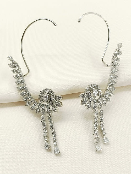 Suhasini White American Diamond Earrings