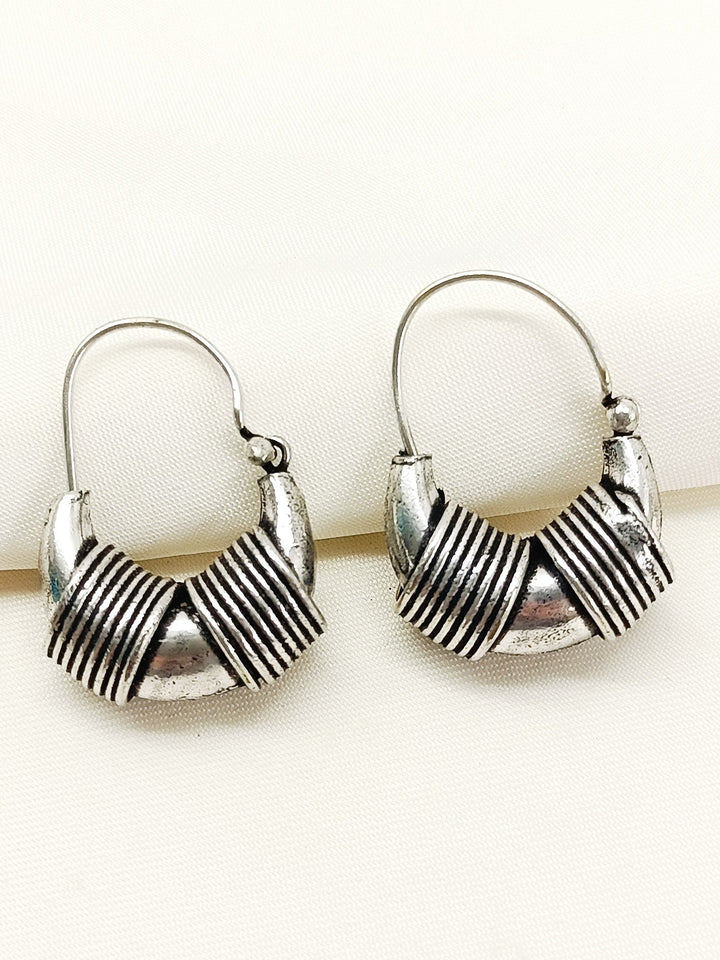 Panchita Plain Oxidized Earring
