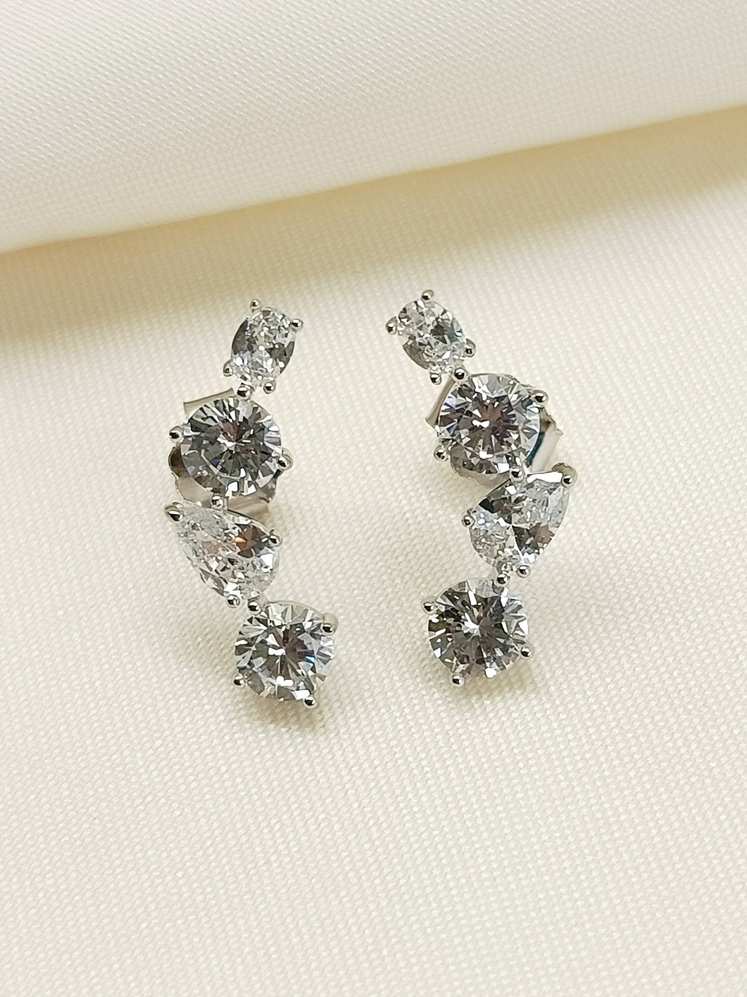 Pankhuri 92.5 Silver Swarovski Stone Tops