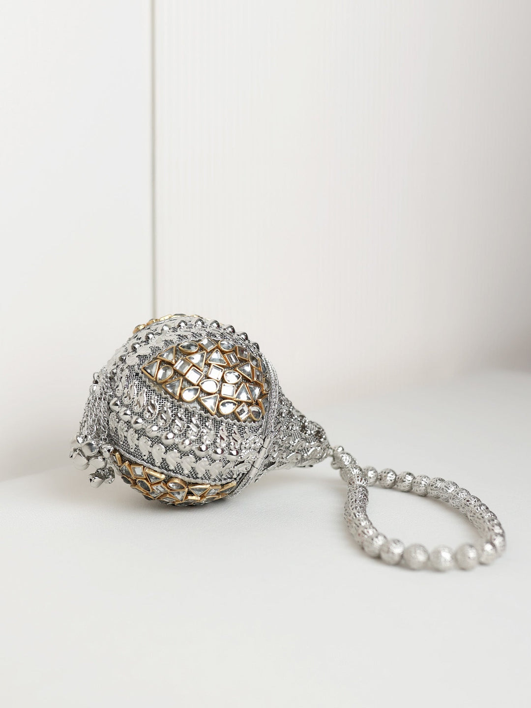 Kanu Silver Matki Mini Potli Bag