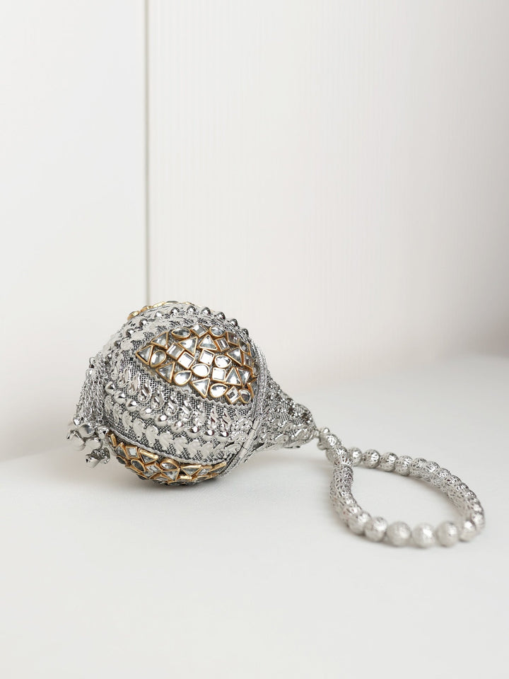 Kanu Silver Matki Mini Potli Bag