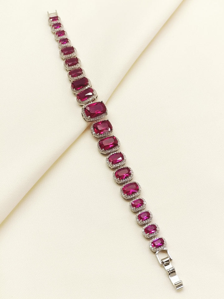 Addison Ruby American Diamond Bracelet