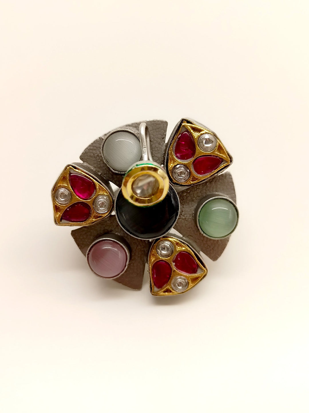 Anamika Multi Colour Oxidized Finger Ring