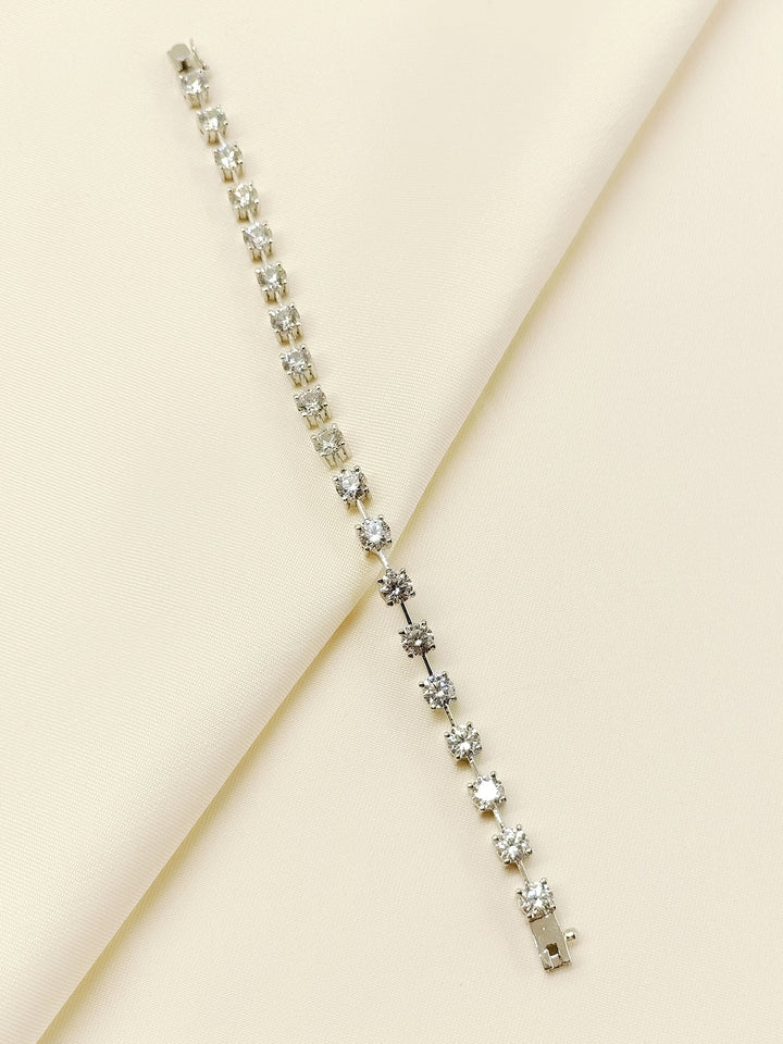 Deborah 92.5 Silver Swarovski Stone Bracelet