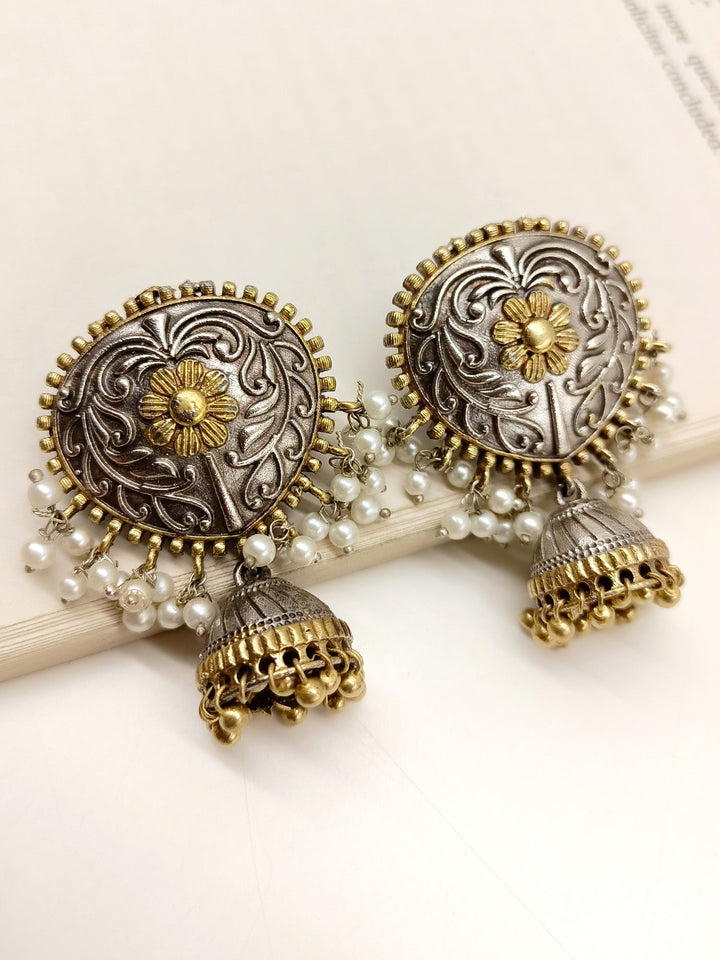 Rogan White Oxidized Jhumki