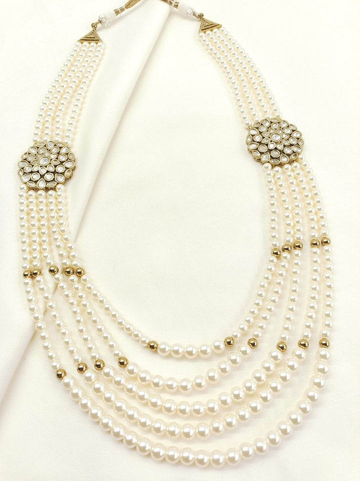 Nakul White Pearl Kundan Neckpiece