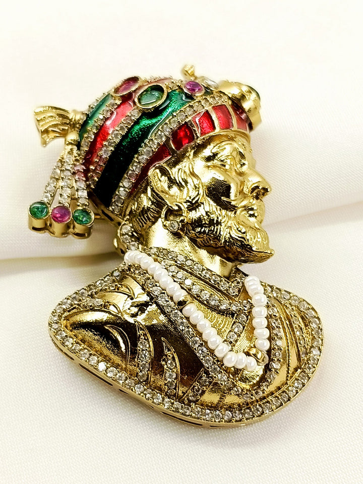 Yuvansh R&amp;G Men’s Maharaja Bust Brooch