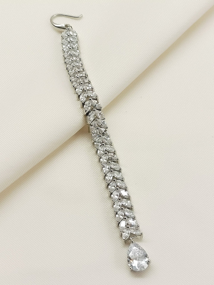 Abhistada White American Diamond Teeka