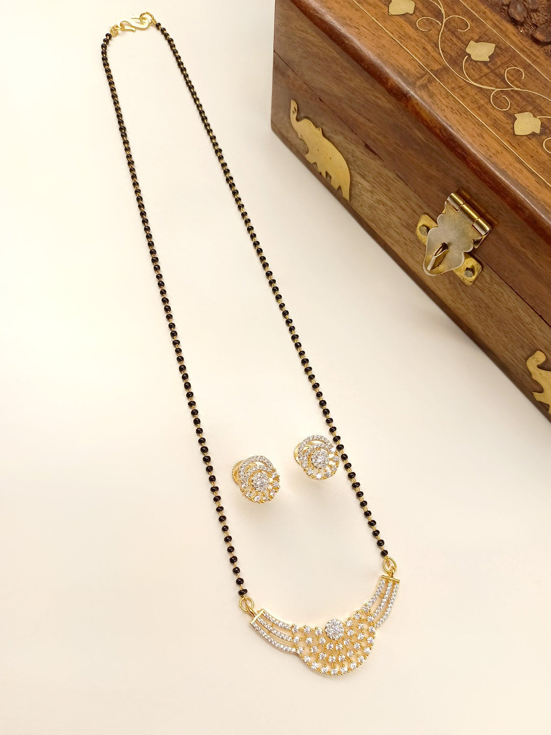 Zirish White American Diamond Mangalsutra