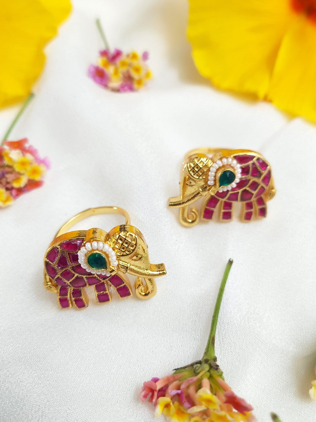 Sienna M & G Elephant Kundan Toe Ring